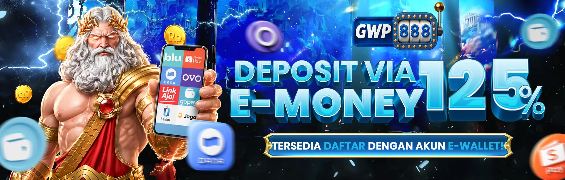 bonus deposit emoney 125% gwp888